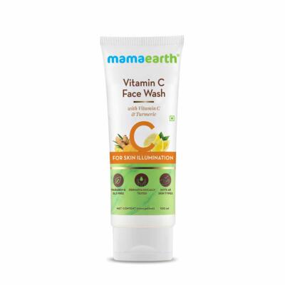 Mamaearth Vitamin C Face Wash -Lemon & Turmeric for Skin illumination -Free Ship