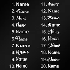 2x Personalized Custom Name Car Laptop Motorbike Vinyl Decal Sticker