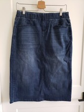 Christopher Banks Pull On Stretch Denim Skirt Elastic Waist Size 4