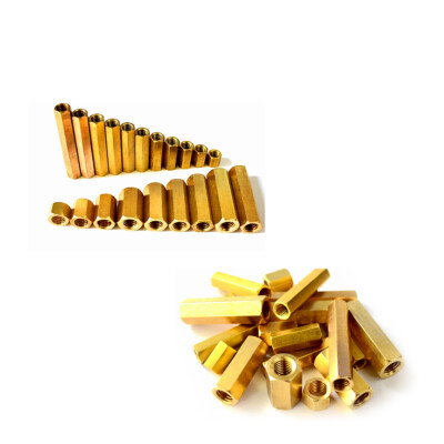 M3-0.3mm Hex Connection Nut Rod Bar Stud Brass Thread Hexagon Long Nut Connector