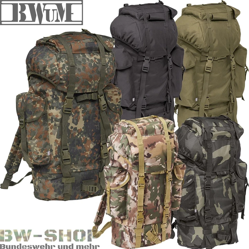 BWuM BUNDESWEHR MOCHILA DE COMBATE 65L BW MOCHILA EJÉRCITO BOLSA DE TREKKING AL AIRE LIBRE