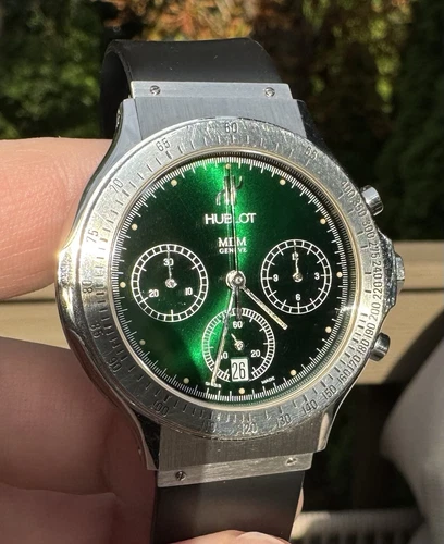 Hublot MDM Chronograph 1620.1 Emerald Green dial Quartz