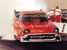 Tom "Mongoose" McEwen 1957 Chevy ORIG. "Nostalgia" NITRO Funny Car PHOTO! #(1)