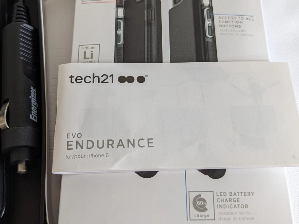 FUNDA BATERÍA TECH21 EVO RESISTENCIA PARA IPHONE 6 6S 1800MAH T21-5024 Negro Ahumado Foto 4 de 4