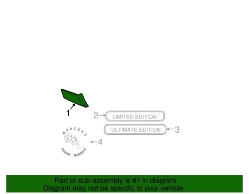 NUEVO OEM Ford 98-08 Grand Marquis guardabarros inferior carrocería moldura lateral 5W3Z-16037-CPTM Foto 2 de 2