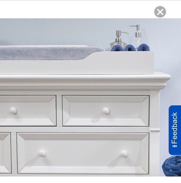 white changing topper