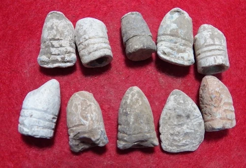 Mix Of 10 Dug Fired Civil War Bullets - Dug In Camps & Skirmishes in Va.
