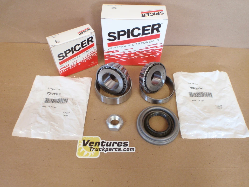 KIT TUERCA Y JUNTA COJINETES PIÑÓN FORD BRONCO F150 F250 DANA 44 DELANTERO O TRASERO Foto 2 de 2