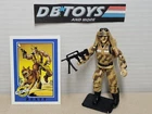 Vintage GI Joe Dusty Action Figure ARAH 1985 - NEAR COMPLETE w/ Trading Card
