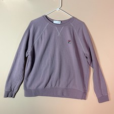 Fila Purple Pullover Logo Sweater Sweatshirt Crew Neck Men's Size XL