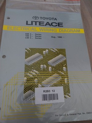 Electrical Wiring Diagram Toyota Liteace KM30 YM30 CM30 Werkstatt Buch 08/1990!
