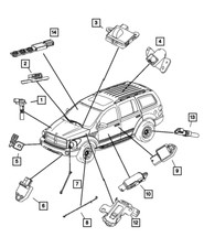 CHRYSLER OEM 04-05 Durango Brake Components-Abs Sensor 5096051AA