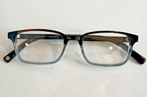 Warby Parker Eyeglasses Frames WILKIE 325 Brown Blue Rectangular 50-18-145 NEW
