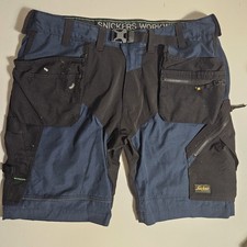 Snickers 6904 FlexiWork Ripstop Shorts Workwear W44 L32 Navy  Holster  Pockets
