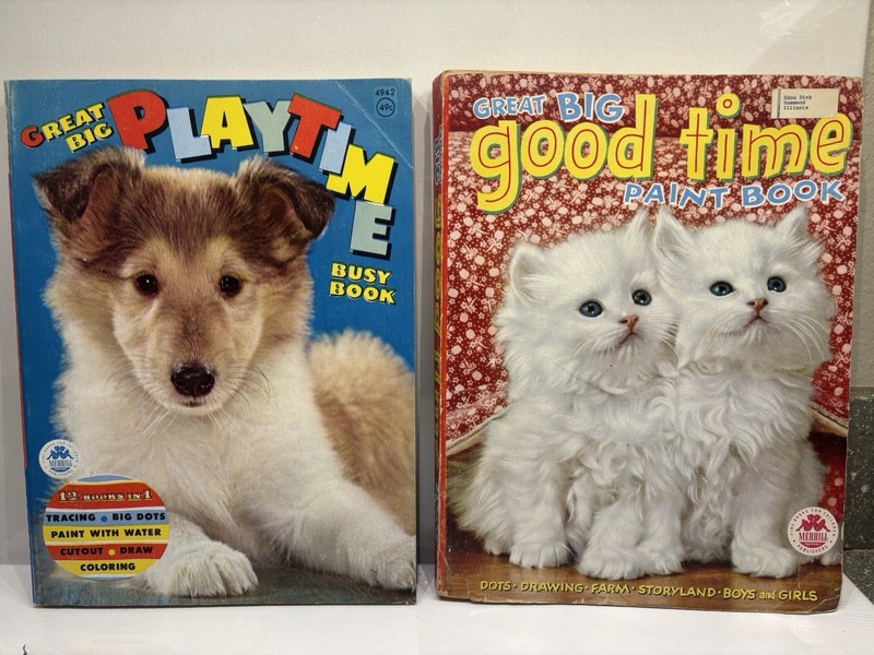 Great Big Playtime And Great Big Good Time Coloring And Activity Books 1954/1959