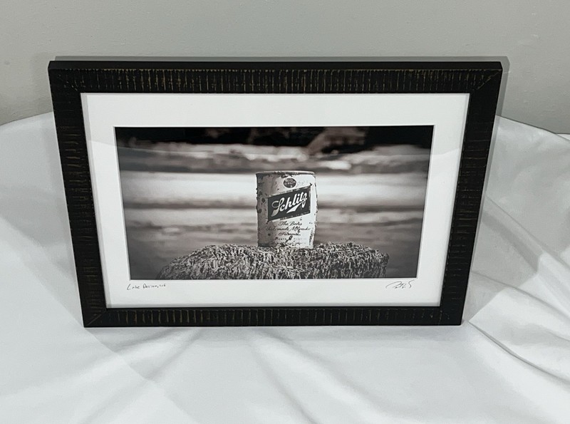 Schlitz Beer Can Photograph Framed & Signed by Paul Bialas