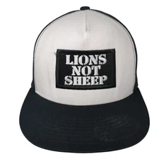 Lions Not Sheep Snapback Trucker Hat Black OS Embroidered The Classics Yupoong