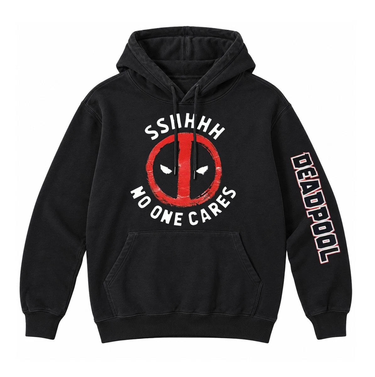 Sudadera con Capucha Gráfica Marvel Deadpool No One Cares Para Hombre Grande Para Hombre Pullover Nueva