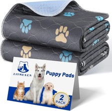 Washable Puppy Dog Pee Pad, 2PCS 100 Waterproof Whelping Training Mat for Puppy