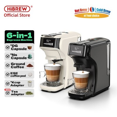 HiBREW H1B 6in1 Kapselkaffeemaschine Heiß/Kalt Brühen Dolce Gusto & Nespresso EU