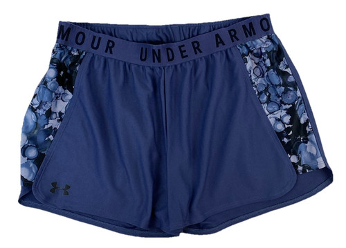 Under Armour women's blue athletic shorts 3" inseam size L no pockets