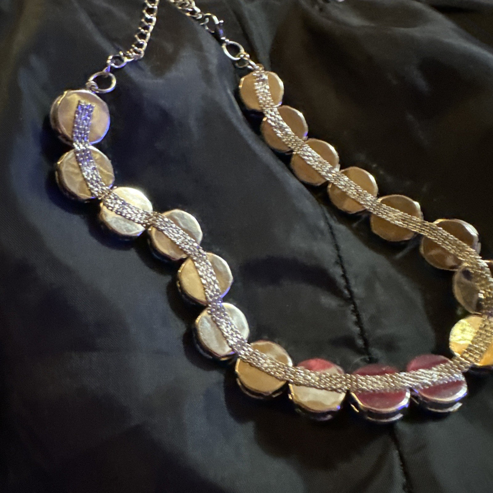 RAINBOW Crystal Statement Necklace Chocker 16” - image 5