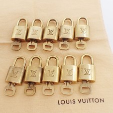 LOUIS VUITTON Padlock with Keys 10 Set Lot Bag Charm Cadena Brass Gold 35PDA046