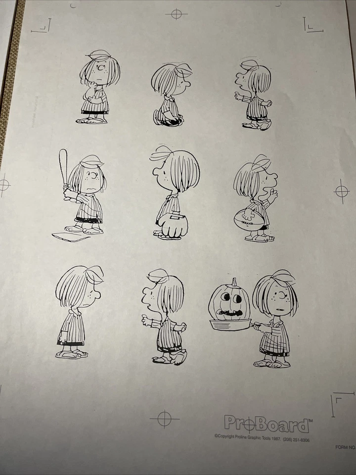 PEANUTS animation Cel CHARLES SCHULZ Publicity Art vintage Cartoons ORIGINAL I24 - Image 4 of 4