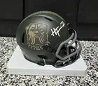 HAROLD FANNIN JR signed CLEVLAND BROWNS SALUTE TO SERVICE Mini Helmet JSA PROOF