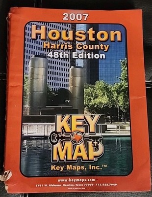 Houston Harris County Texas  Edition Key Map Atlas Spiral Book In 2007 