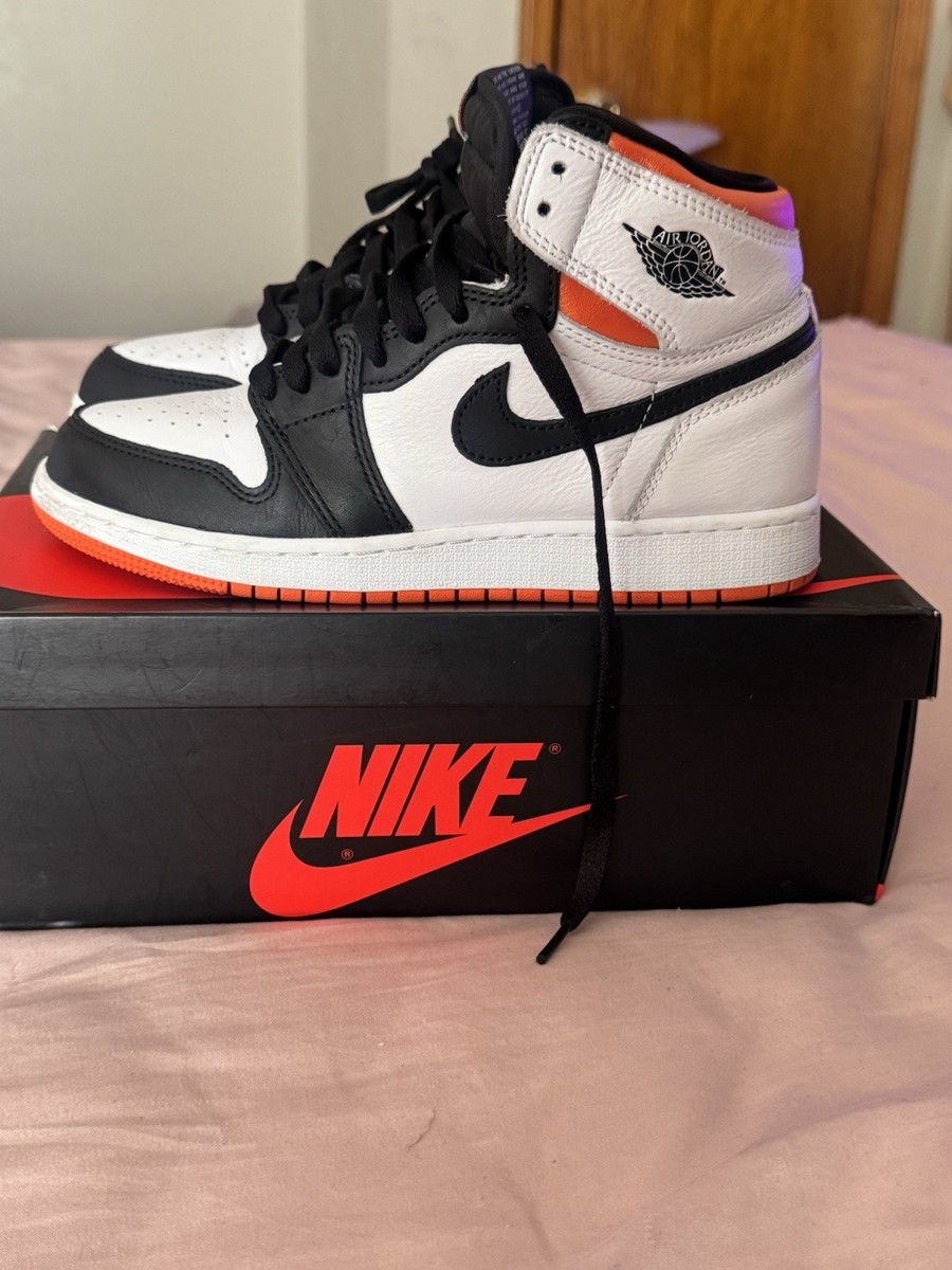 Nike Air Jordan 1 Retro High OG GS White Black Orange Boys' High