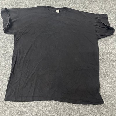 Champs T-Shirt Mens Size 4XL Black Cotton Short Sleeve Basic Crew Neck Tee