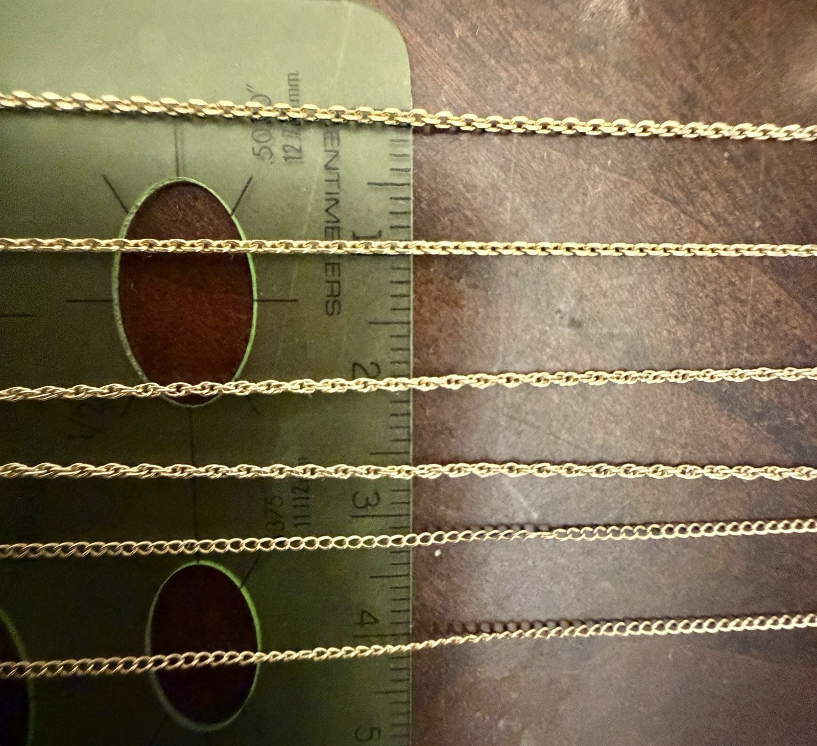 Three 14K Solid Yellow Gold, Fine Chains Total We… - image 4