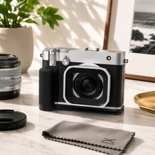 Fujifilm GFX100RF L Shape Mount Plate with Silicone Handgrip | Black  | UK Stock