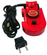 Travel Pressing Iron Dual Voltage 120/220 Red w/ 220v Power Adapter U-Light B1J4
