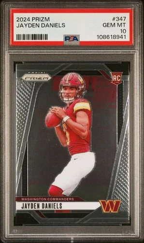 2024 Panini Prizm Jayden Daniels RC Rookie Card #347 PSA 10 Football Gem Mint!