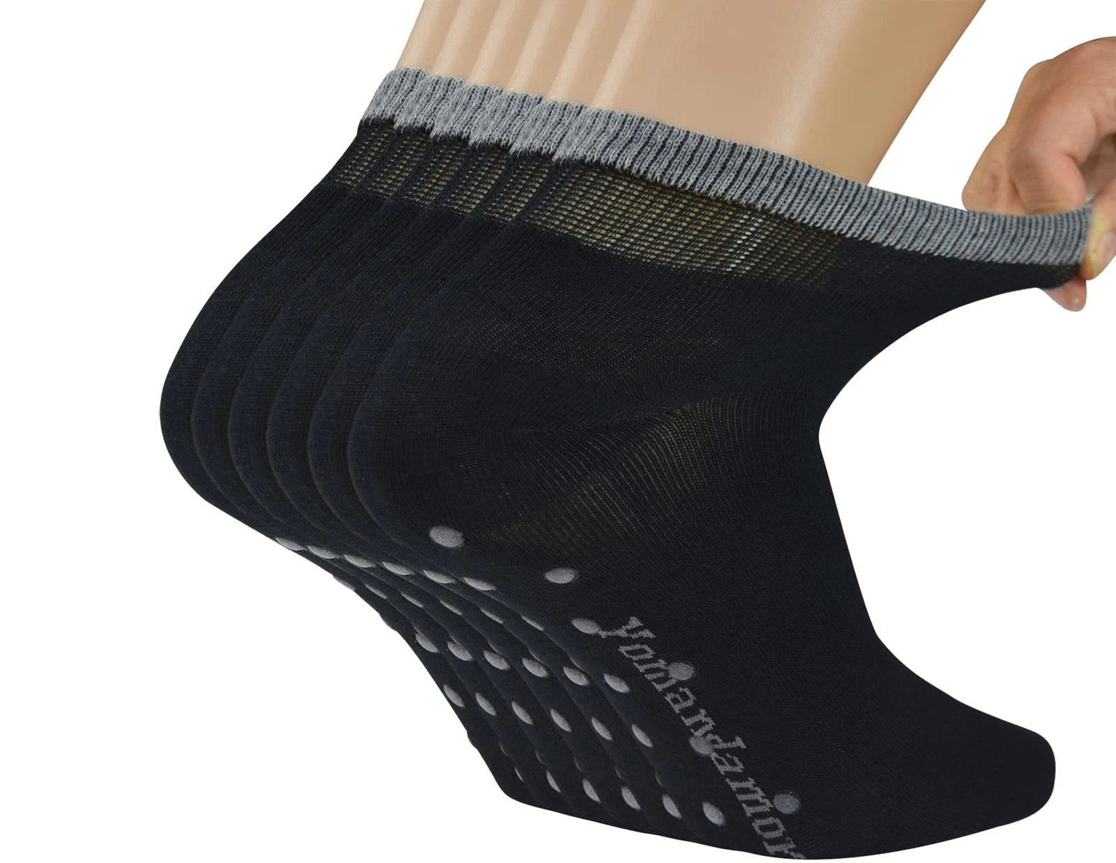 6 Pairs Seamless Diabetic Socks for Men Non Slip Grip Ankle socks