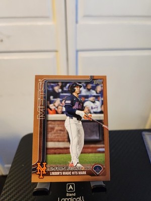  ERROR CARD! MISS PRINT Topps 2025 Update Francisco Lindor New York Gold /2025