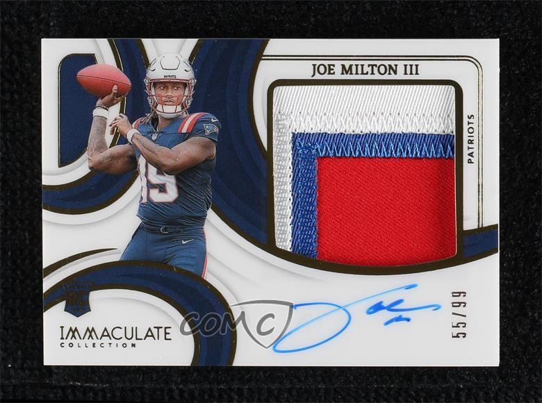 2024 Panini Immaculate Premium Rookie 55/99 Joe Milton III RPA Patch Auto RC 9su