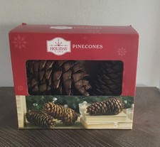 Holiday Time 3 Large Boxed Pinecones Christmas Holiday Decorations Decor App 7  
