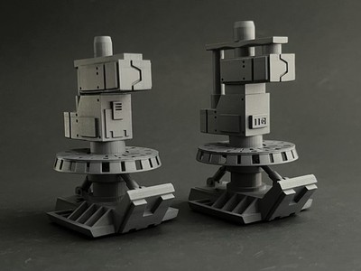 Complete Set (7)Star Wars Legacy Millennium Falcon Parts Landing Gear 3D printed