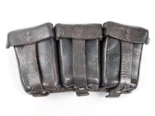 Patronentasche zum K98 Wehrmacht ( für 6 Ladestreifen) Getragenes Stück mit Reic