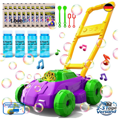 Rasenmäher Seifenblasen Doloowee 5000 Blasen pro Minute Kinder Spielzeug