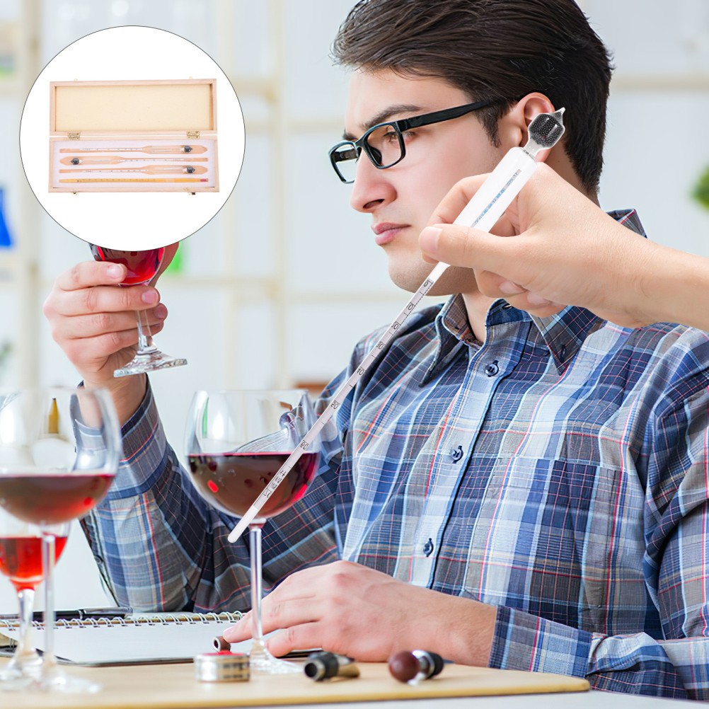 Wine Tester Glass Alcohol Hydrometer Alcohol Percentage Tester Reusable Design