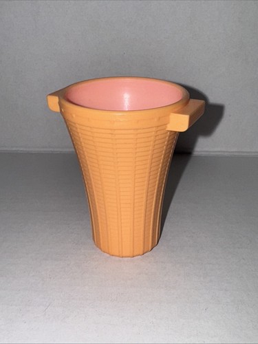 Vintage Dollhouse PLAYSKOOL Laundry Room Hamper/Basket Orange/Pink No Lid - Picture 5 of 7