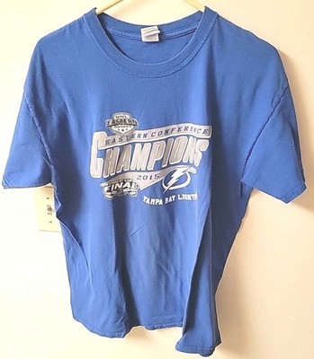 2015 NHL Tampa Bay Lightning Large Blue Shirt Eastern Conference Champions