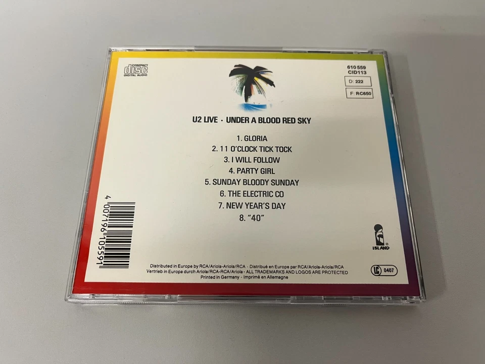 U2 – Under A Blood Red Sky (Live) - CD © 1983/? (610 559, CID 113) - Bild 3 von 3