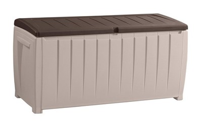 Keter Novel Plastic Deck Storage Container Box Outdoor Patio Furniture 90 Gal,