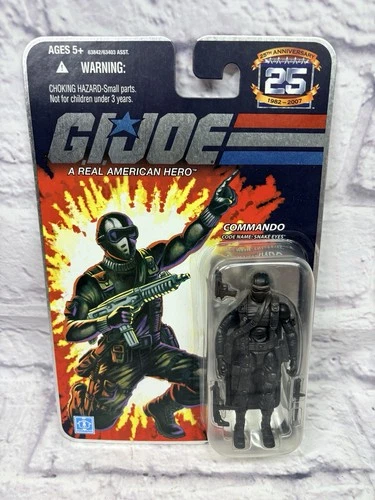 G.I. Joe 25th Anniversary Snake Eyes Figure Commando Action Figure 2007 Hasbro