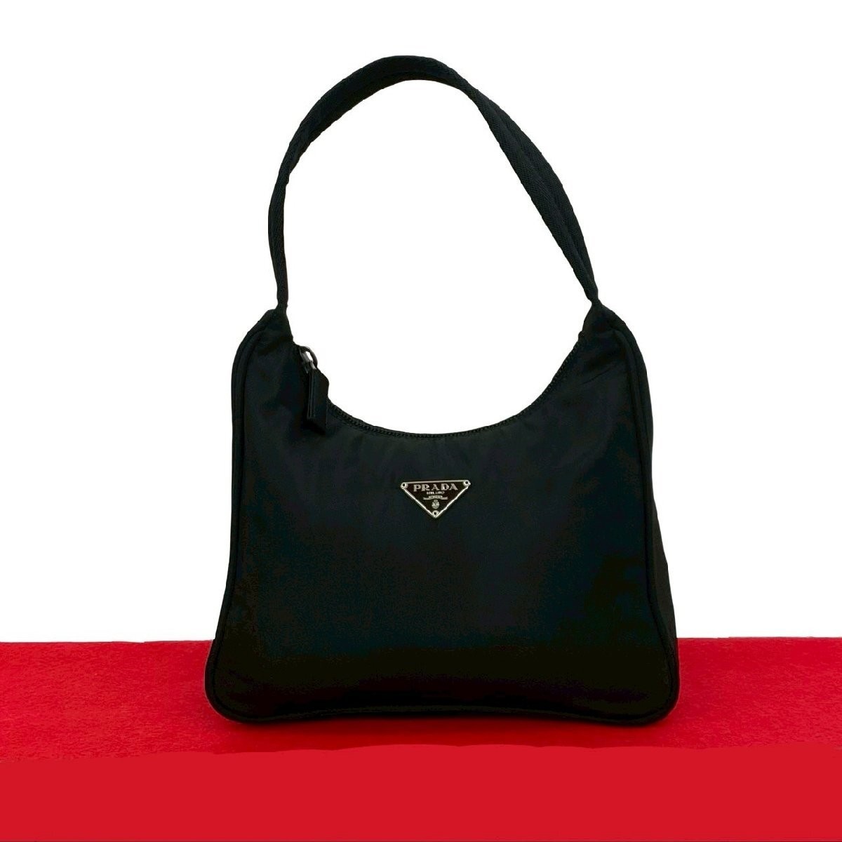 Prada Nylon Mini Shoulder Bag in Black - Testo Collection